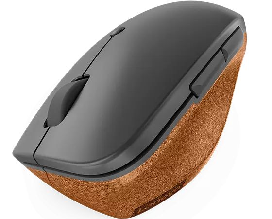 Lenovo Go vezeték nélküli függőleges egér Storm szürke, természetes parafa, USB (4Y51C33792)