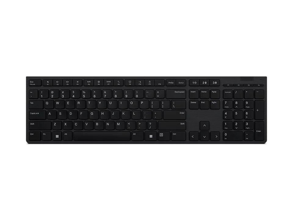 Lenovo Professional Wireless Bluetooth újratölthető billentyűzet, fekete HU (4Y41K04049)