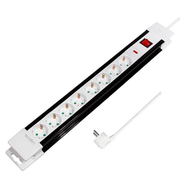 Logilink Hálózati Elosztó Kapcsolóval 8DIN 3m Black/White (LPS207)