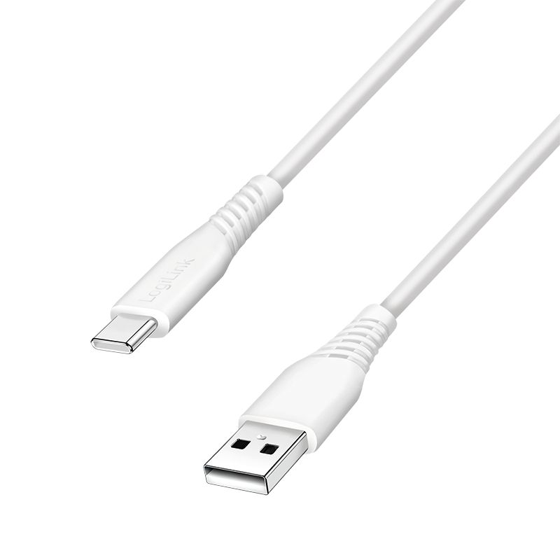 Logilink USB 2.0 Type-C – USB-A kábel, 15 W, 0,3 m, fehér (CU0250)