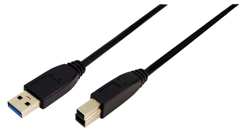 Logilink USB 3.0 (Type-A – Type-B) csatlakozókábel, 2m, fekete (CU0024)