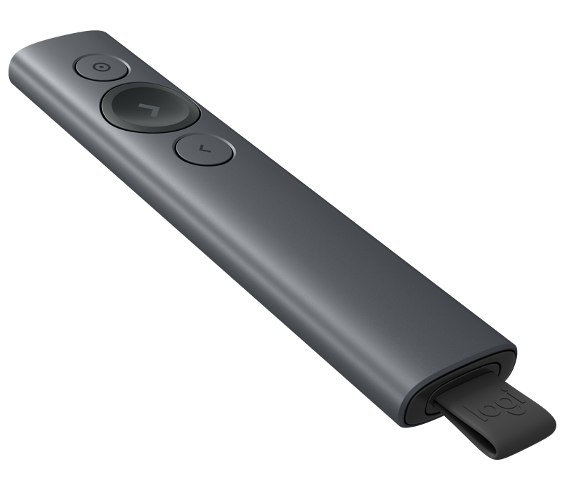 Logitech Spotlight Plus Presentation Remote Wireless Presenter Digital Laser Grey (910-005166)