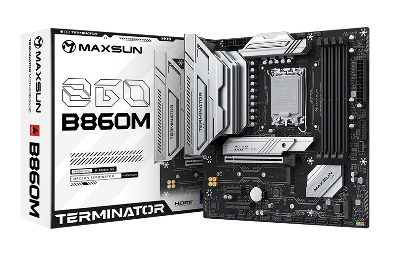 Maxsun TERMINATOR B860M Micro-ATX LGA1851 alaplap (MS-TERMINATOR B860M)