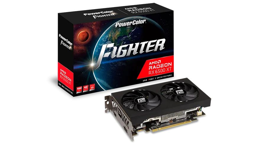 PowerColor RX6500 XT 4GB DDR6 Fighter V3 (AXRX 6500XT 4GBD6-DHV3)