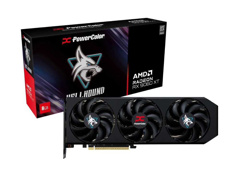 PowerColor RX9060 XT 8GB DDR6 Hellhound (RX9060XT 8G-L/OC)