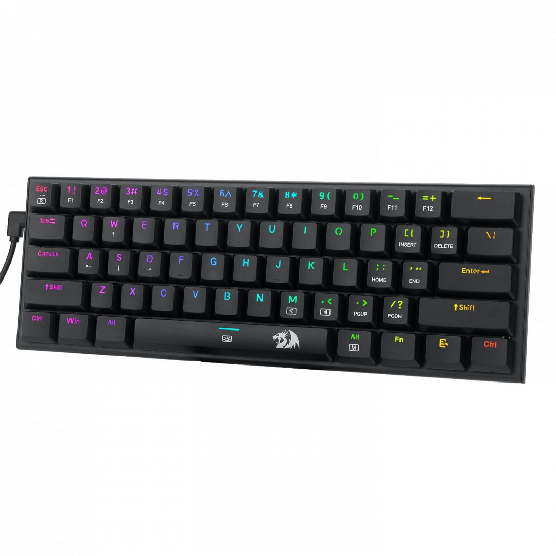 Redragon Anivia, wired mechanical keyboard,RGB, brown switch Black HU (K614-RGB_BROWN_HU)