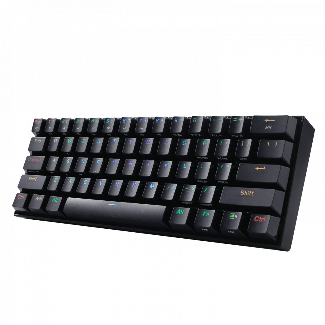 Redragon Draconic Compact RGB Wireless Red Mechanical Tenkeyless Designed Bluetooth Gaming Keyboard Black HU (K530RGB_RED_HU)