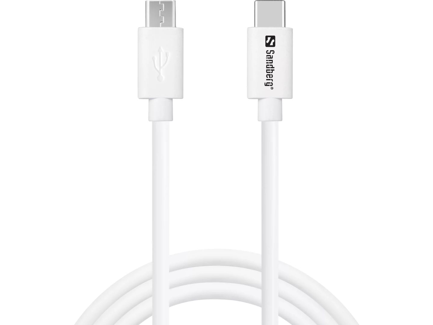 Sandberg USB 3.2 USB-C – mikro USB kábel 1 m, fehér (136-74)