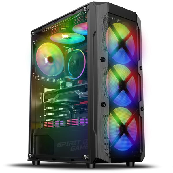 Spirit Of Gamer Rebel XT Tempered Glass Black (8502RA)