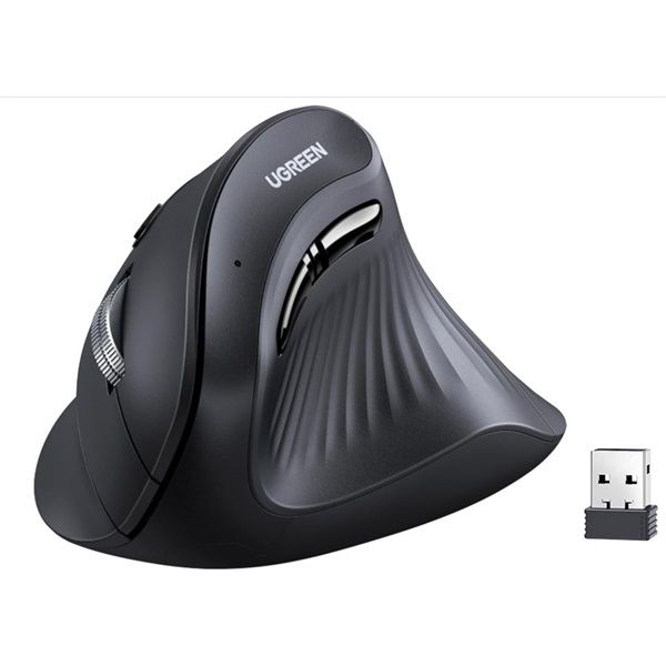 UGREEN MU08 Vertical Wireless Bluetooth Mouse Black (25444)